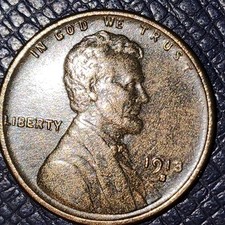 1913 S Wheat Penny/Cent (XF+: Wood like toning) : Comb. Shipping