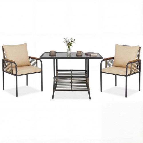 Piece patio wicker bistro - 3,
