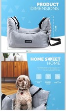 FurDreams Cosy Travel Pet Bed - Portable Car Seat Booster & Carrier
