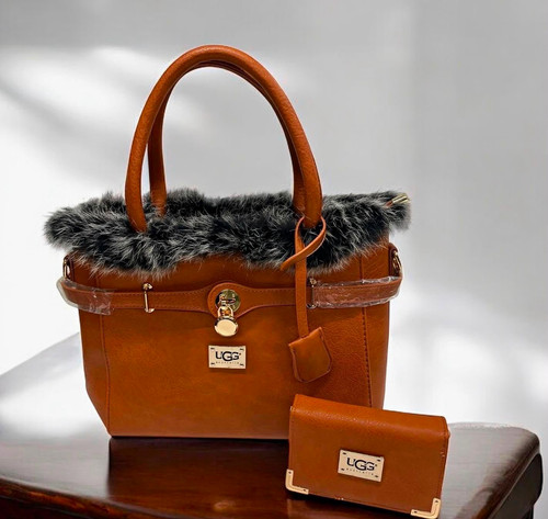 Ugg brown leather fur - brown, trim