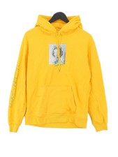 Wego Men's Hoodie M Yellow Graphic 100% Other Pullover