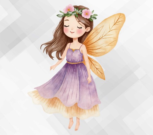 Watercolour fairy wall vinyl - watercolour,