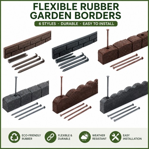 Flexible rubber garden - garden, edging