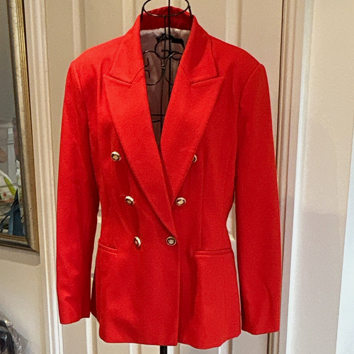 Women red double breasted - red, double-breasted