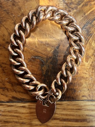 Beautiful 9ct rose gold curb - rose,