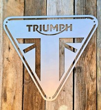 TRIUMPH Motorcycle Metal Sign - Steel - UK Made - Garage Sign - Dad Gift 