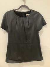 Stunning Banana Republic soft lamb black leather top, lined, size small