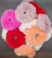 HAIR BAND ELASTIC BOBBLE SCRUNCHIE SPACE BUN POP-ON PONYTAIL BUN TIE FAUX FUR