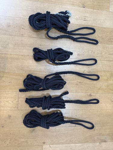 Set boat mooring ropes - set, x5