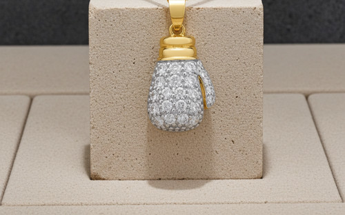 18ct gold boxing glove - gold,