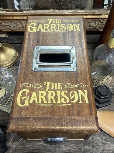 Vintage wooden cash - vintage,