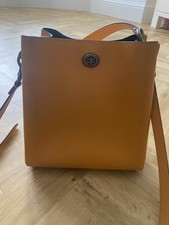 Coach Cross Body Leather Handbag, Yellow, Pre Owned Good Condition