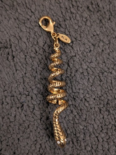 Coiled snake large pendant - snake,