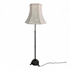 Antique brass standard lamp / tall floor standing lamp