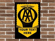Personalised AA Garage Metal Sign Wall Plaque Man Cave Shop Bar Shed