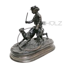 Bronze figure boy playing - bronze,