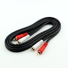 Pro Copper 1.5M Twin Phono 2 RCA to 2 RCA Male Jack Audio Cable Lead DJ TV Hi Fi