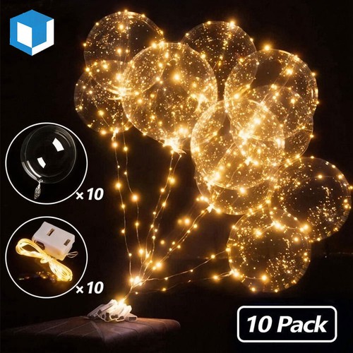 Pack led balloons clear - pack,