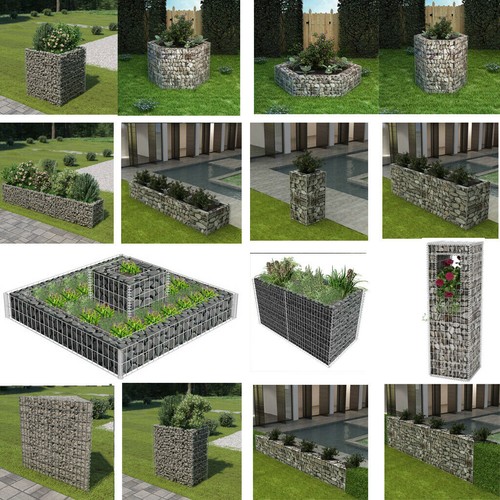 Garden gabion raised - garden, planter