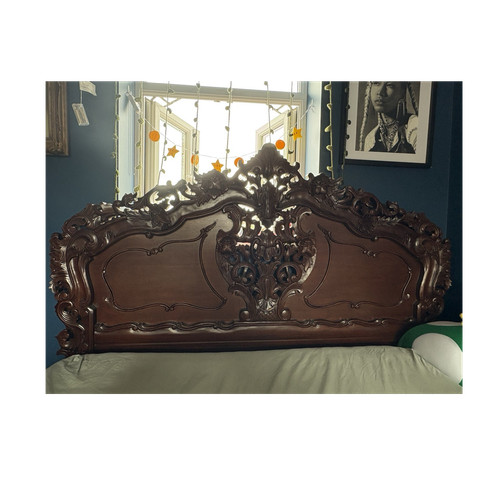 Rococo mahogany king bed frame - rococo,