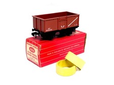 RARE HORNBY DUBLO 2 RAIL 4656 BROWN MINERAL WAGON MINT UNUSED BOXED