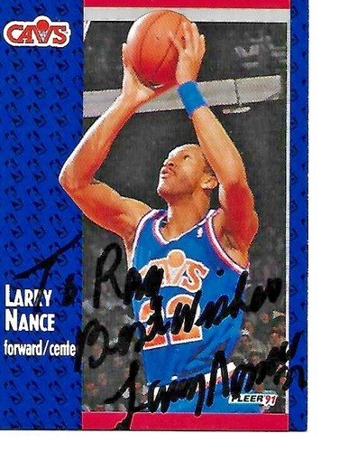 Larry nance autographed signed - larry,