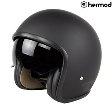 Nitro X580 Open Face Internal Sun Visor Motorbike Motorcycle Helmet - Matt Black