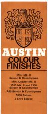 Austin Exterior Colours 1968-9 UK Market Brochure Mini 11/1300 A60 1800 3-Litre 