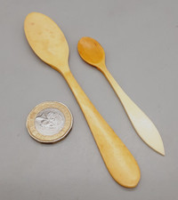 2 Antique Hand Carved Bovine