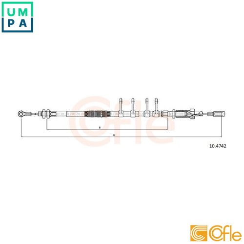 Cable pull parking brake - cable,