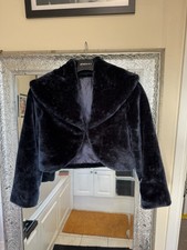 Beautiful Faux Fur Bolero Jacket, Size Medium, 10-12
