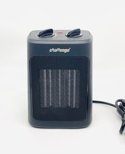 Challenge NT20-20A 2kW Ceramic Fan Heater – 3 Heat Settings, Thermostat, Black