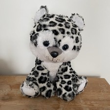 Snuggle Buddies White Grey Leopard Soft Toy Animals Plush Toy 30cm 