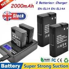 2X EN-EL14 EL14A Battery or Dual Charger For Nikon P7000 P7100 D5200 D3100 D3200
