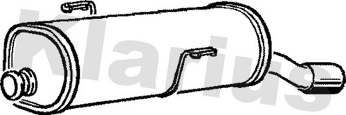 Rear muffler fits - fits, peugeot