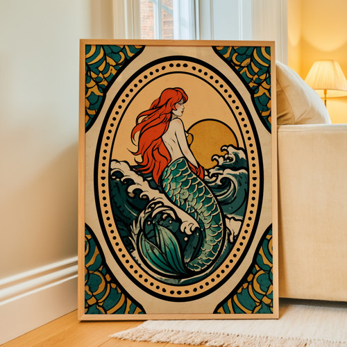 Art nouveau mermaid - nouveau,