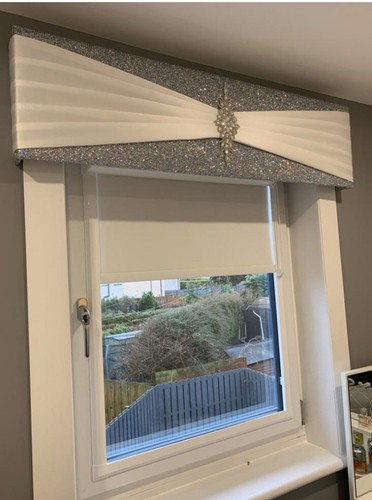 Silver glitter padded - glitter, window