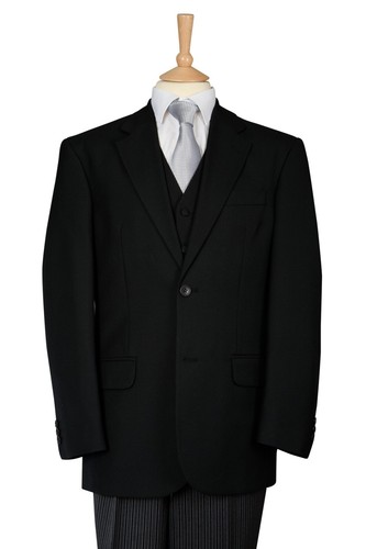 Black funeral masonic suit - black,