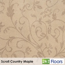 Scroll Country Maple Patterned