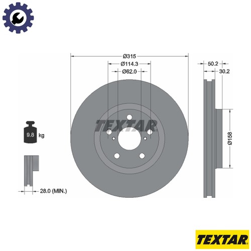 Brake disc 92185603 for - brake,