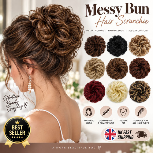 Messy bun hair piece - messy, scrunchie