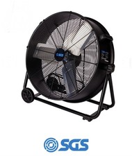 SGS 61cm High Velocity Drum Fan, 3-Speed Adjustable Tilt, 2 Handles & Wheels