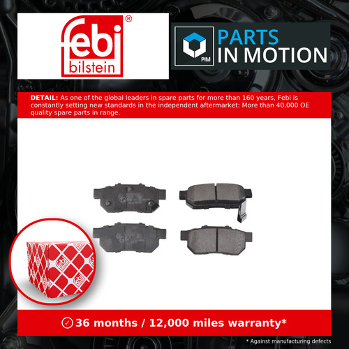 Brake pads set fits - pads, honda