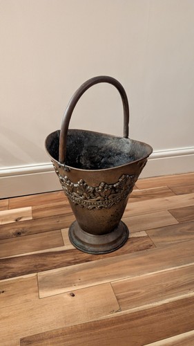 Antique copper coal - copper, bucket