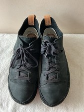 CLARKS ORIGINALS real suede men’s black moccasin shoe boot size 7.5G/41.5