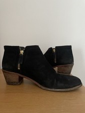 Boden Black Suede Ankle Boots