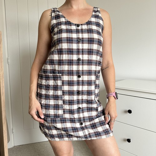 Bdg dress beige pinafore size - beige,