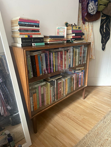 Brown 1950s freestanding wood - freestanding,