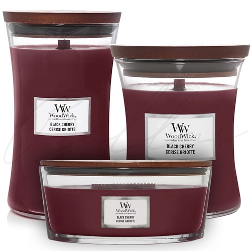 Woodwick black cherry - black, *ellipse