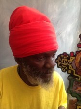 Red Red Rasta Turban pan